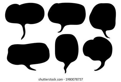 Black and white bubble speech in halloween concept. Scary icon can use for sticker. Illustration graphic vector