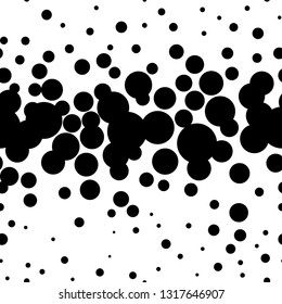 Black and white bubble vector repeat pattern