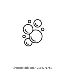 Black and white bubbles flying icon
