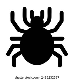 Black and white bug illustration. Vector illustration