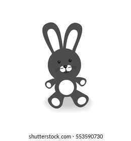 Black and white bunny
