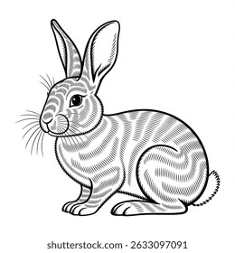 Black and white bunny animal 