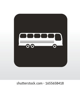 signo de bus blanco y negro