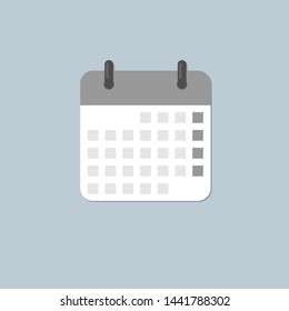 Black and white business calendar icon. Project schedule. Office time management. Making a reservation. Isolated illustration.