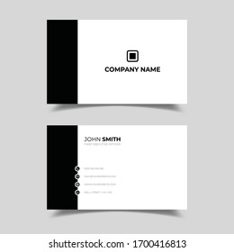 Black and white business card