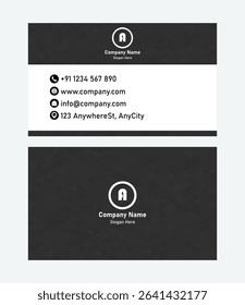 Black and White business card