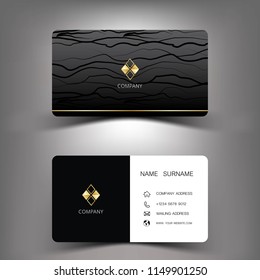 Black and white business card template design. With inspiration from the abstract EPS10.