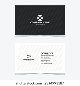 Black and White Business Card Template for your Business. Simple and Modern Business Card Template.