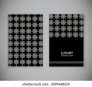 Black and white business card. vector illustration for company and stationery