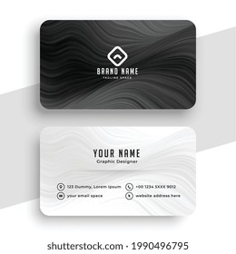 black and white business card for your brand