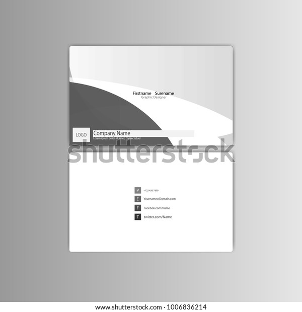 Black White Business Cardsname Cards Sample Stock Vector Royalty Free