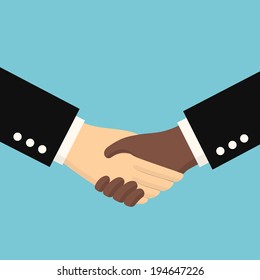 black and white business man hand shaking,business concept,illustration,vector