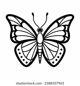 A black and white Butterfly