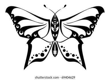 black & white butterfly