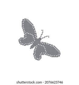 Black and white butterfly cross stitch best use for sewing handcraft