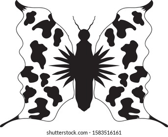 black and white butterfly dalmata skin
