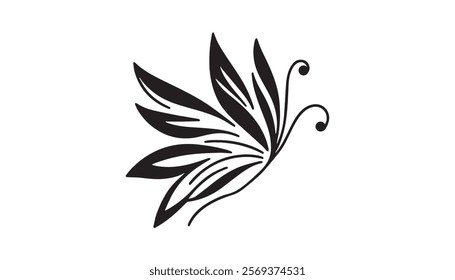 black and white butterfly design