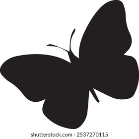 black and white butterfly silhouette Suitable for various graphics