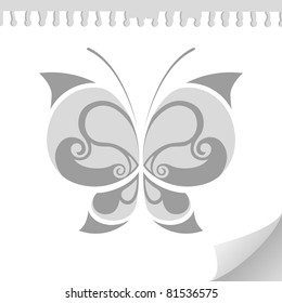 black and white butterfly tattoo sketch on paper sheet