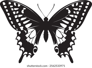 bLACK AND WHITE BUTTERFLY VECTOR