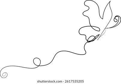 A black and white butterfly, a vector illustration of nature's art, is isolated on a white background, showcasing its delicate floral design