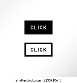 Black and white button. Filled and line button.