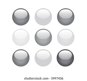 black and white buttons