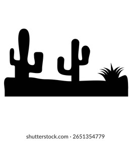 Diseño de cactus en blanco y negro para sus necesidades de diseño