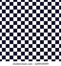 Black and white cage plaid. Ska background. Race flag. Vector seamless pattern