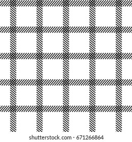 Black and white cage seamless pattern