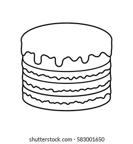 black and white cake