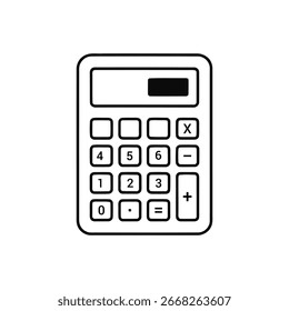 Um vetor de ícones preto e branco da calculadoraName