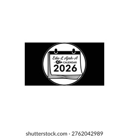 Black and white calendar with Edu- L Ajah- A text and 2026 year Edu-L Ajah-A