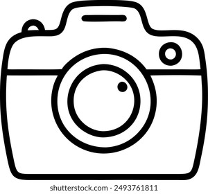 Dibujo de cámara en blanco y negro con Palabras claves de diseño y arte sobre fondo blanco