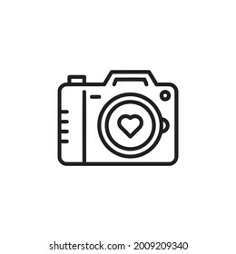 Black and white camera dslr icon design