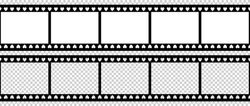 Black And White Camera Film Template. Vector Illustration.