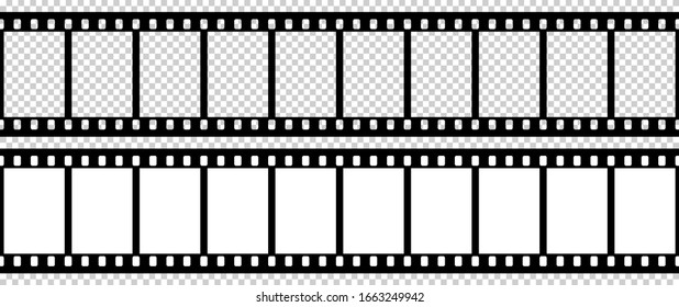 Black and white camera film template. Right angles of the frame. Vector illustration.