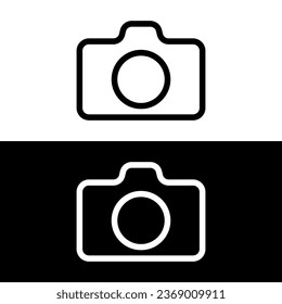 black and white camera icon