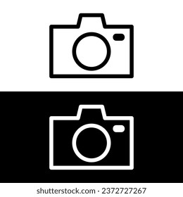 black and white camera icon