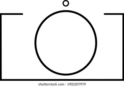 black and white camera icon, new brand vector, app logo