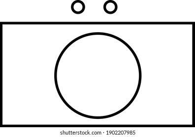 Schwarz-Weiß-Kamera-Symbol, neue Marke, Vektorgrafik, App-Logo
