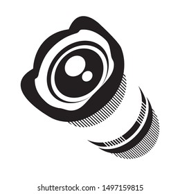 black and white camera image