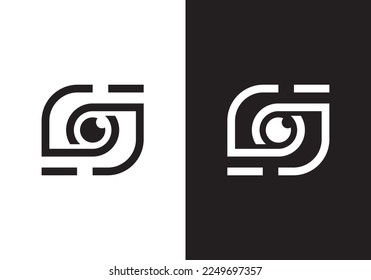 black white camera photography logo icon vector