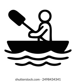 Black and white Camping icon 