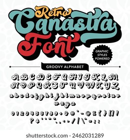 Black and White Canastra Retro Vintage Display bold Font alphabet