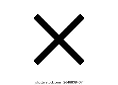 black and white cancel cross close tab icon vector
