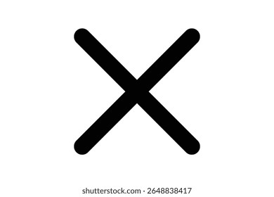 black and white cancel cross close tab icon vector