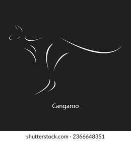 Black And White Cangaroo Logo For Editing