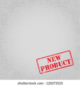 Black and White canvas texture with rubber stamp. Template for promoting your new products. Vector file contains seamless