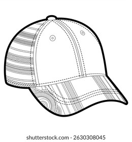A black and white a cap coloring page line art